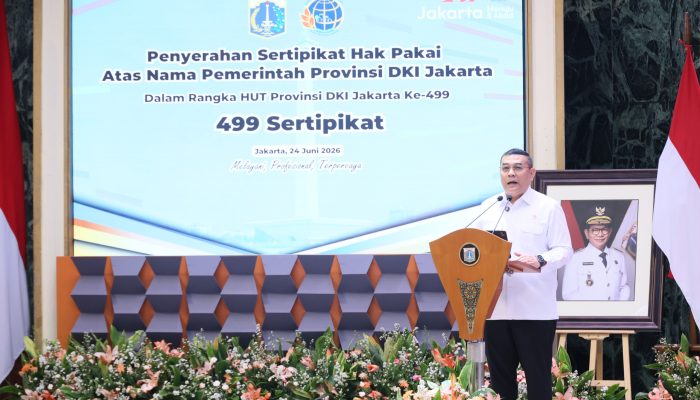 Sertipikasi Tanah DKI Jakarta Capai 98,6%, Wamen Ossy: Jadi Contoh Baik bagi Daerah Lain
