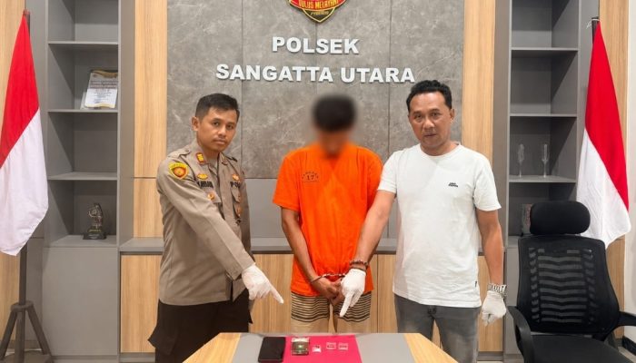 Polsek Sangatta Utara Amankan Terduga Pengedar Sabu, Tiga Paket Narkotika Disita