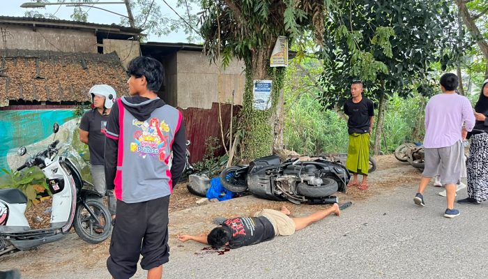 Diduga Dikejar Mobil Tambang, Pengendara Honda Scoopy Kecelakaan di Jembatan GPL Munthe