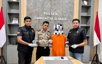 Polisi Amankan Pria di Teluk Lingga, Empat Paket Diduga Sabu Seberat 1,13 Gram Disita