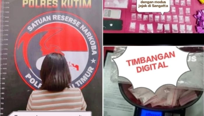 Polres Kutim Gerebek Kamar Kos di Sangatta, 104 Gram Sabu dan Seorang Perempuan Diamankan